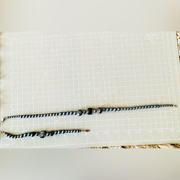 Vintage Blue Crystal Demi Parure Bracelet Set - Picture 9 of 12